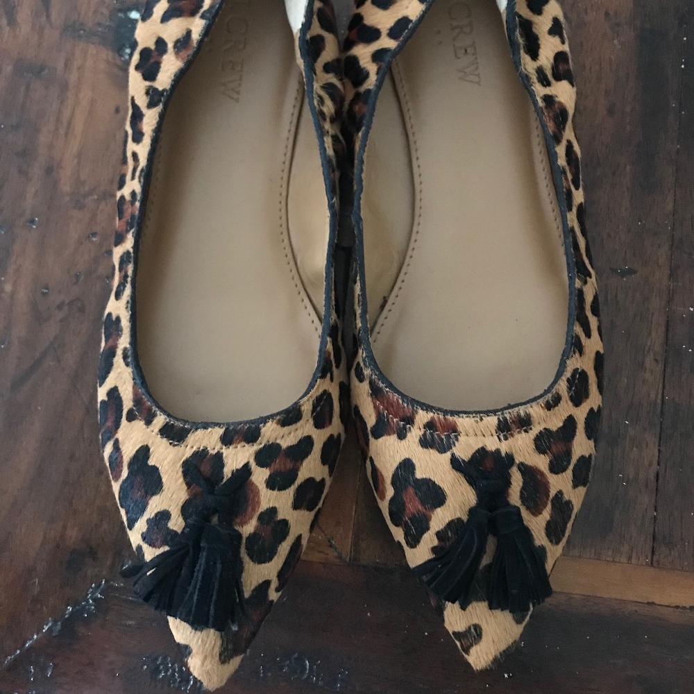 Once Worn Leopard Flats